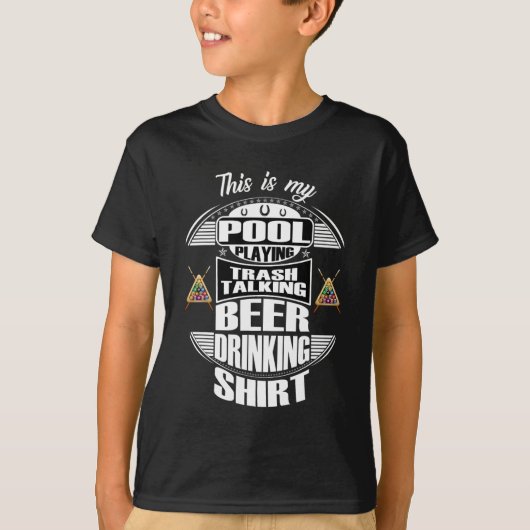 Billiards 8 Ball Pool Player Sarcasm Novelty Humor T-shirt (Voorkant)