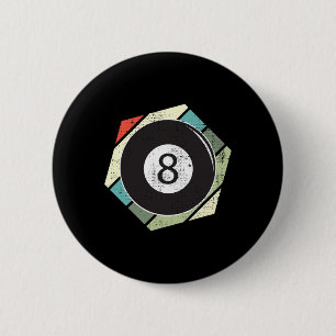 Billiards 8 Ball Retro Love of the Sport Billiard Ronde Button 5,7 Cm