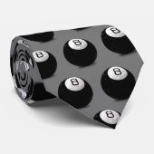 Billiards acht keer een val op grijs stropdas (Opgerold)