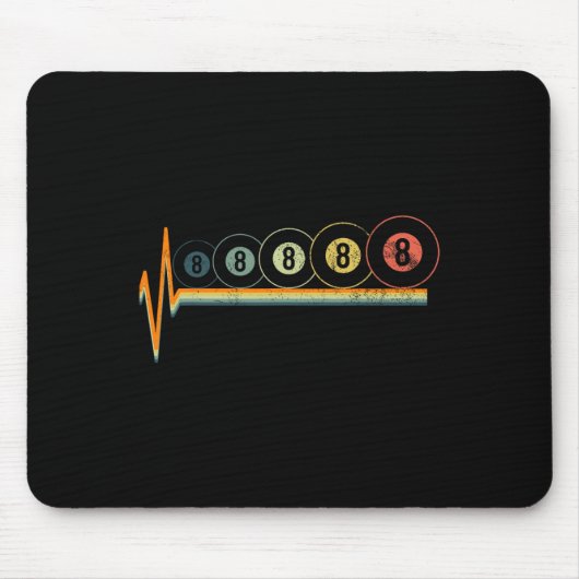 Billiards acht  Retro Muismat (Voorkant)