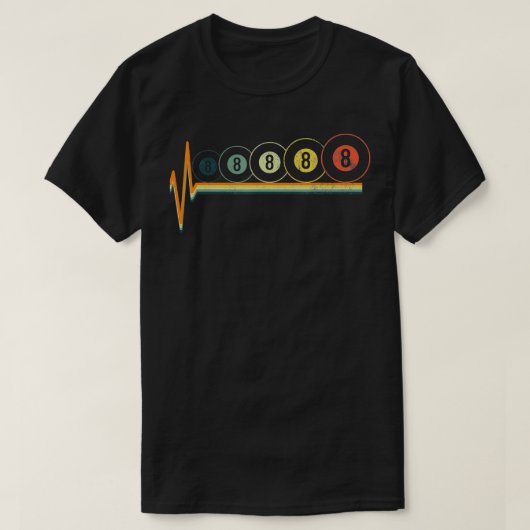 Billiards acht  Retro T-shirt (Design voorkant)