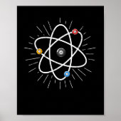 Billiards Atom Funny Science 8-Ball Pool Snooker Poster (Voorkant)