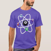 Billiards Atom Science 8Ball Pool Lovers T-shirt (Voorkant)
