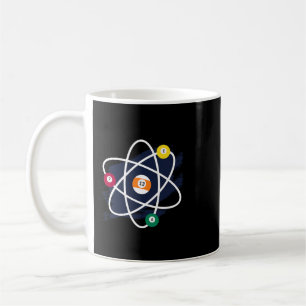 Billiards Atom Science Shirt 8Ball Pool Lovers Bil Koffiemok