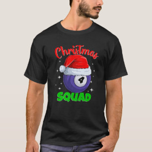 Billiards Ball 4-kerstviadpool Balls Billia T-shirt