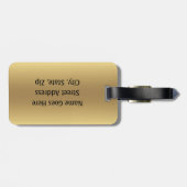 Billiards ball and cue Elegant Personalize Bagagelabel (Achterkant horizontaal)