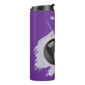 Billiards - Ball and Cue Stick - Personalize Thermosbeker (Gedraaid links)