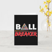 Billiards Ball Breaker Funny Shooghoute Gift Kaart (Gele Bloem)