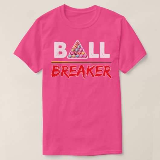 Billiards Ball Breaker Pool Player Design T-shirt (Design voorkant)