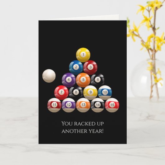 Billiards Ball Kaart (Gele Bloem)