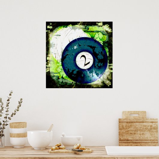 BILLIARDS BALL NUMMER 2 POSTER (Keuken)