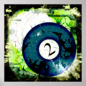 BILLIARDS BALL NUMMER 2 POSTER (Voorkant)