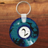 BILLIARDS BALL NUMMER 2 SLEUTELHANGER (Voorkant)