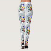 Billiards Ball Snowman-kerstLeggings Leggings (Achterkant)