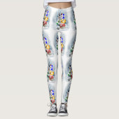 Billiards Ball Snowman-kerstLeggings Leggings (Voorkant)