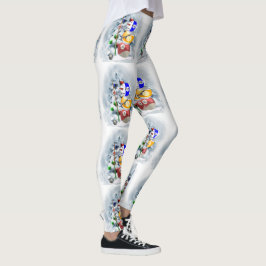 Billiards Ball Snowman-kerstLeggings Leggings