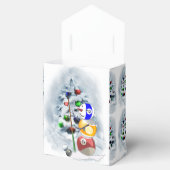 Billiards Ball Snowman Kerstmis Bedankdoosjes (Geopend)