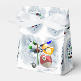 Billiards Ball Snowman Kerstmis Bedankdoosjes
