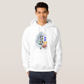 Billiards Ball Snowman Kerstmis Hoodie (Voorkant volledig)