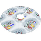 Billiards Ball Snowman Kerstmis Kerstboom Rok (Gekanteld)
