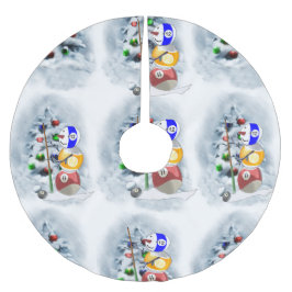 Billiards Ball Snowman Kerstmis Kerstboom Rok