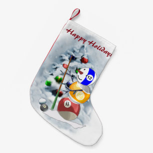 Billiards Ball Snowman Kerstmis Kleine Kerstsok