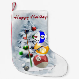 Billiards Ball Snowman Kerstmis Kleine Kerstsok