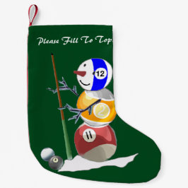 Billiards Ball Snowman Kerstmis Kleine Kerstsok