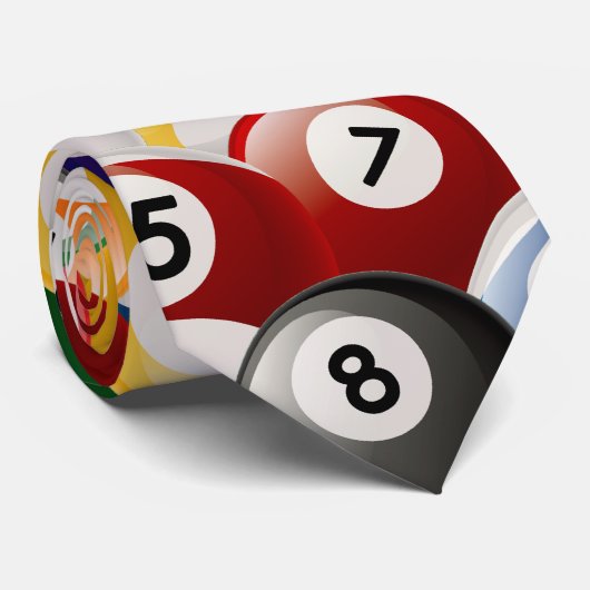 BILLIARDS BALLS COLLAGE STROPDAS (Opgerold)