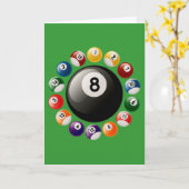 BILLIARDS BALLS KAART (Gele Bloem)