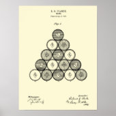Billiards Balls Patent Wall art PRint #1 (Voorkant)
