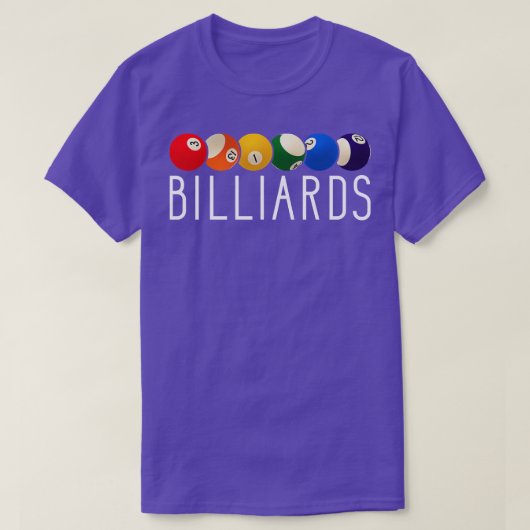 Billiards Balls Pool Player T-shirt (Design voorkant)