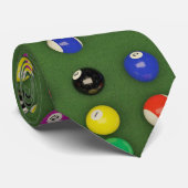 Billiards Balls Pool Table Necktie Stropdas (Opgerold)
