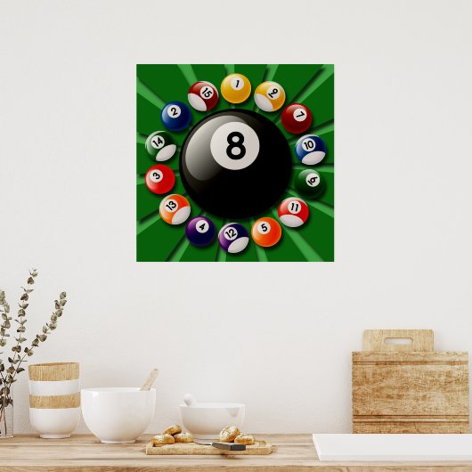 BILLIARDS BALLS POSTER (Keuken)