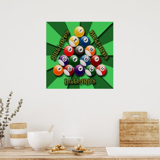 BILLIARDS BALLS POSTER (Keuken)