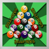 BILLIARDS BALLS POSTER (Voorkant)