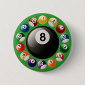 BILLIARDS BALLS RONDE BUTTON 5,7 CM (Voorkant)