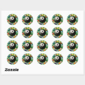 BILLIARDS BALLS RONDE STICKER (Vel)