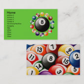 BILLIARDS BALLS VISITEKAARTJES (Voorkant / Achterkant)