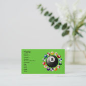 BILLIARDS BALLS VISITEKAARTJES (Staand voorkant)