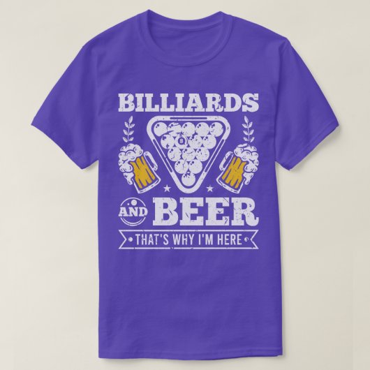 Billiards Beer Pool Player Mannen Billiard T-shirt (Design voorkant)