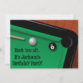 Billiards Birthday Party Kaart (Voorkant)