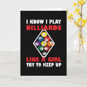 Billiards cadeautjes voor vrouwelijke poolspeelste kaart (Gele Bloem)