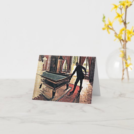 Billiards - Caillebotte, 1876 kunstwerk Kaart (Gele Bloem)