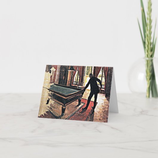 Billiards - Caillebotte, 1876 kunstwerk Kaart (Voorkant)