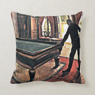 Billiards - Caillebotte, 1876 kunstwerk Kussen