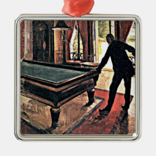 Billiards - Caillebotte, 1876 kunstwerk Metalen Ornament