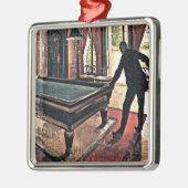 Billiards - Caillebotte, 1876 kunstwerk Metalen Ornament (Links)