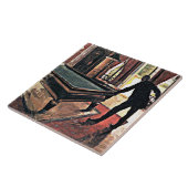 Billiards - Caillebotte, 1876 kunstwerk, Tegeltje (Zijkant)