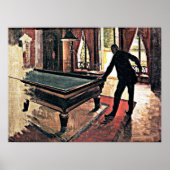Billiards - Caillebotte, beroemd schilderij, Poster (Voorkant)